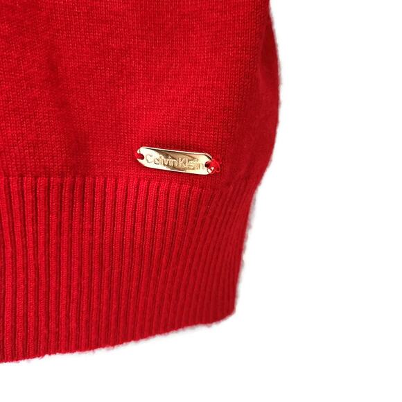 Calvin Klein Women's Red Turtle Neck Sweater XL - Picture 5 of 6